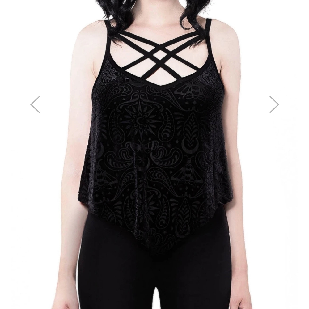 Thea Burnout Velvet Vest